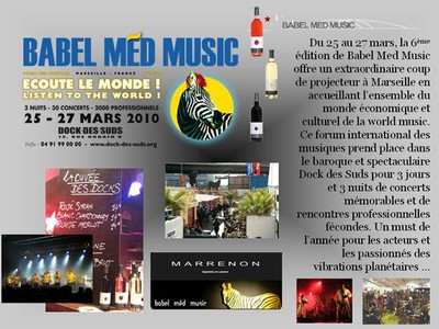 Babel Med Music 2010 à Marseille, vins du luberon et Ventoux