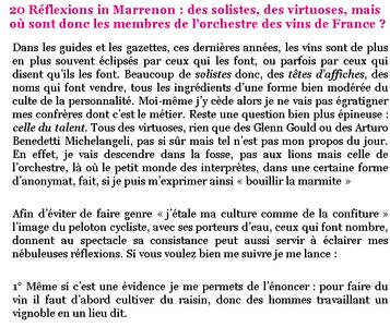 blog vins Berthomeau 20 réflexions in Marrenon